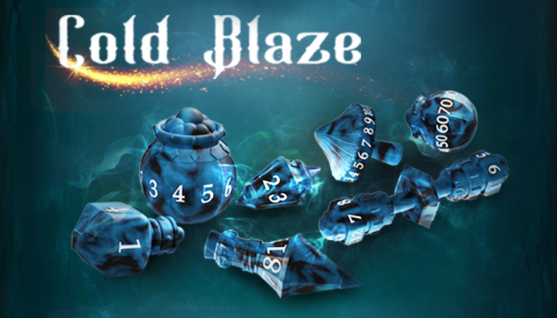 Mage's Chance - Dice Set - Cold Blaze